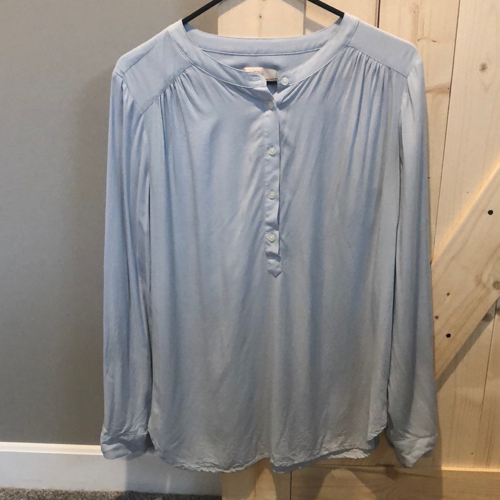 Loft light blue tunic blouse
